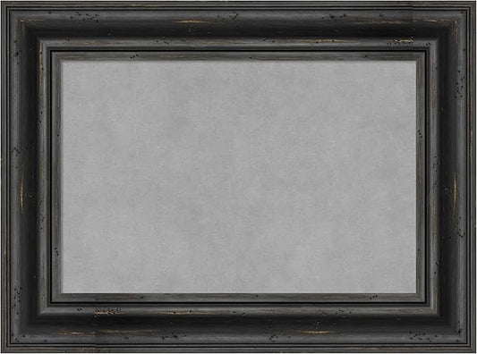 Amanti Art Black Framed Magnetic Board 17x23 Small Vision Board for use with Magnets, 100% Metal Sheet to Display Items as Office Decor or for Home Organization in mudroom, Kitchen or Kids Room