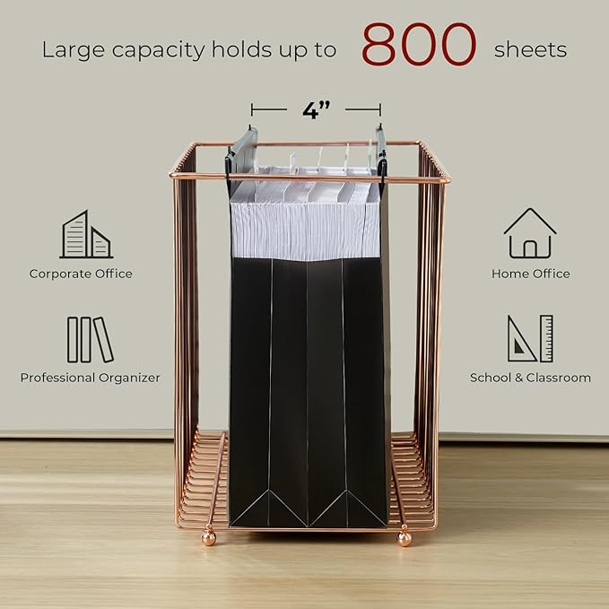 Y YOMA Plastic Extra Capacity Hanging File Folder, Letter Size, 4” Expansion, 12 Pack Black Reinforced Expanding Hanging Folders with Tabs, Heavy Duty Waterproof Accordion for Bulky Files