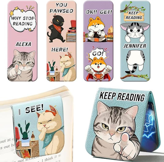 Magnetic Bookmark Clip Personalized for Readers, Custom Name Magnetic Page Marker for Books,Gifts for Book Lover, Teachers, Student, Women and Firends