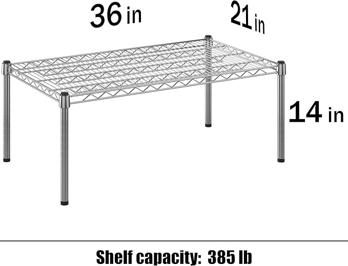 Regal Altair 21" Deep x 36" Wide x 14" Height Wire Shelving Kit | 1-Tier | NSF Commercial Storage Rack Unit