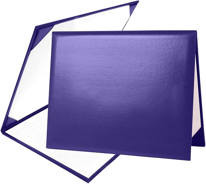 Diploma Cover 8.5” x11” Diploma Holder of Graduation Leatherette Padded Certificate（Tent Style),20-Pack