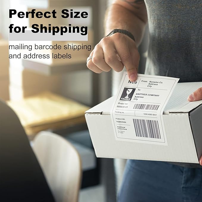 BESTEASY Sticker Paper 8.5" x 11" Full Sheet Label Stickers for Laser & Inkjet Printers, Self-Adhesive Paper Shipping Labels (8000 Sheets,8000 Labels)