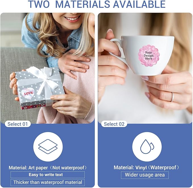 50-1000 Custom Stickers for Business Logo-Customized Personalized Labels with Any Design Image Logo Text for Small Business and Birthday Party Wedding,Waterproof Stickers