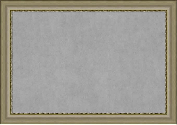 Amanti Art Silver Framed Magnetic Board 29x41 Large Vision Board for use with Magnets, 100% Metal Sheet to Display Items as Office Decor or for Home Organization in mudroom, Kitchen or Kids Room