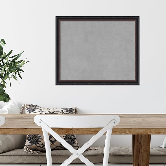Amanti Art Black Framed Magnetic Board 18x22 Small Vision Board for use with Magnets, 100% Metal Sheet to Display Items as Office Decor or for Home Organization in mudroom, Kitchen or Kids Room