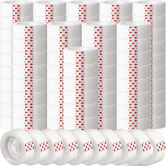 Yahenda Invisible Tapes, 96 Rolls 0.75x1000 Inches Clear Matte Finish Tape Refill for Dispenser for Office Home School Use, Engineered for Repairing Correction and Labeling