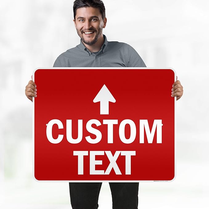 Custom Arrow,Custom Directional Sign, Up Arrow,24x30 Inches, 3M EGP Reflective, Rust Free .080 Aluminum, Fade Resistant, Made in USA by My Sign Center
