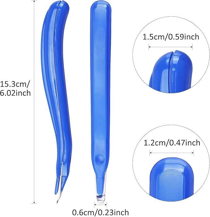 ZZTX 3 PCS Professional Magnetic Staple Remover Puller Staples Remover Staple Removal Tool for School Office Home(Blue, Rose, Green)