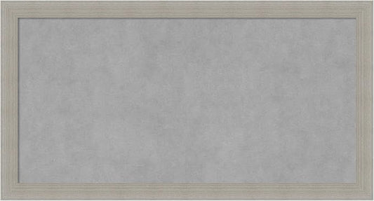 Amanti Art Grey Framed Magnetic Board 14x26 Small Vision Board for use with Magnets, 100% Metal Sheet to Display Items as Office Decor or for Home Organization in mudroom, Kitchen or Kids Room