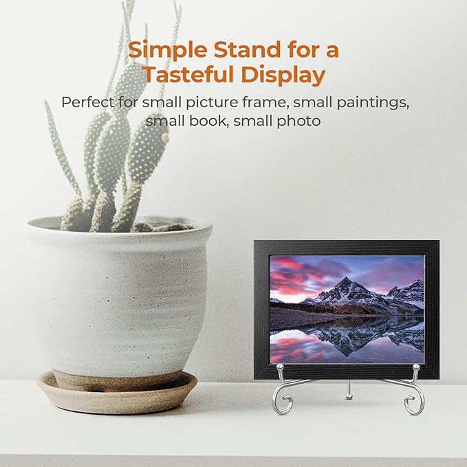 TR-LIFE Plate Stands for Display - 6 Inch Holder + Metal Easel Stand for Picture Frame, Decorative Plates, Photo, Book, Collectibles (2 Pack)
