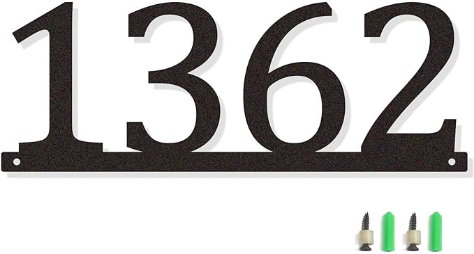 Personalized Metal Horizontal House Numbers for Outside, Address Numbers,Address Sign for Outside,5-9 Inch Large Address Plaque, Address Signs for House, Modern House Numbers