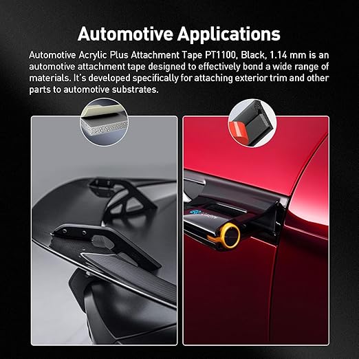 Automotive Acrylic Plus Attachment Tape 0.55" x 18Ft Made of 3M Double Sided Tape PT1100 Heavy Duty for Moldings Claddings Panels Pads and Other Car Automotive Applications