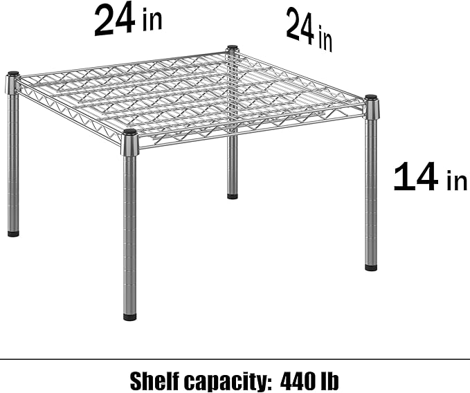 Regal Altair 24" Deep x 24" Wide x 14" Height Wire Shelving Kit | 1-Tier | NSF Commercial Storage Rack Unit
