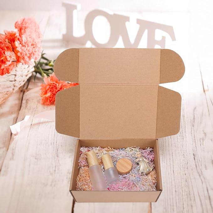 PHAREGE 9x6x4 inch Shipping Boxes 6 Pack Brown, Tab Lock Tuck Top Mailer Boxes for Packaging Small Business, Medium Cardboard Gift Boxes for Wrapping Mailing Present