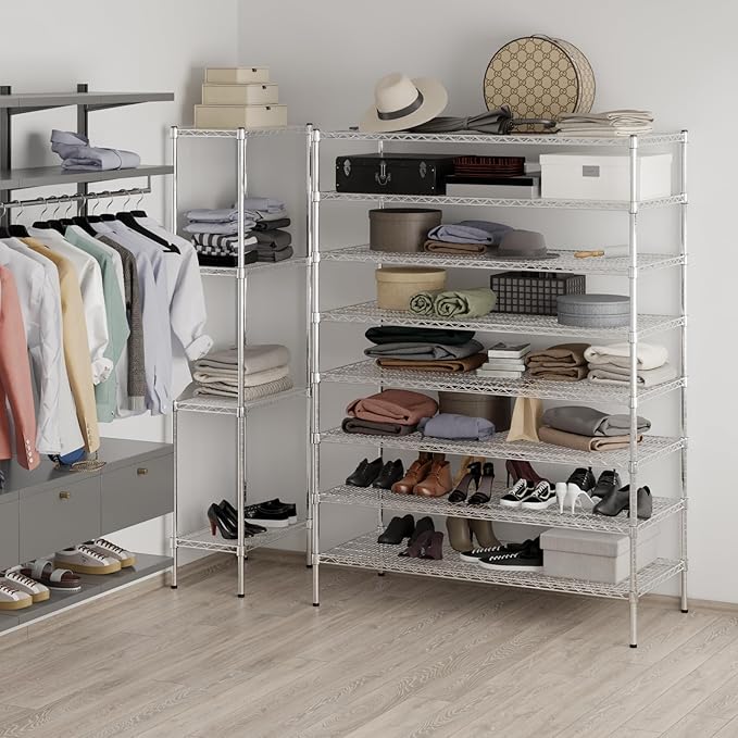 Regal Altair 24" Deep x 54" Wide x 74" Height Wire Shelving Kit | 8-Tier | NSF Commercial Storage Rack Unit