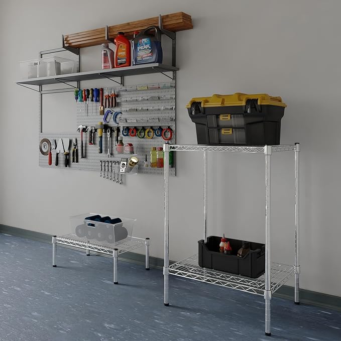 Regal Altair 18" Deep x 24" Wide x 34" Height Wire Shelving Kit | 2-Tier | NSF Commercial Storage Rack Unit