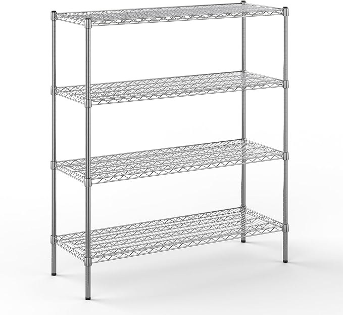 Regal Altair 18" Deep x 48" Wide x 54" Height Wire Shelving Kit | 4-Tier | NSF Commercial Storage Rack Unit