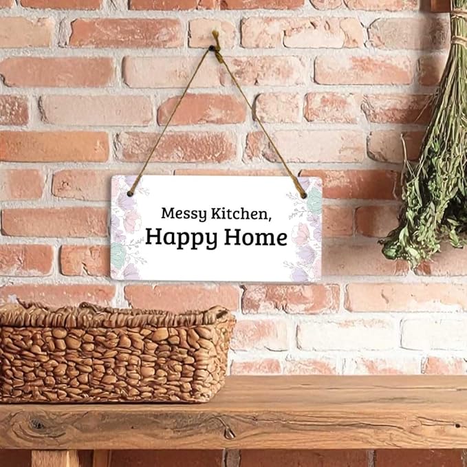 Signs ByLITA Spring Pastel Florals Personalized Hanging Wall or Door Sign (5 x 10") | Custom Signage for Your Home & Business