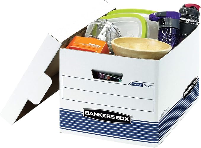 Bankers Box 30-Pack Medium Duty File Storage Boxes with Lids, FastFold Assembly, Letter/Legal, STOR, (0076316)