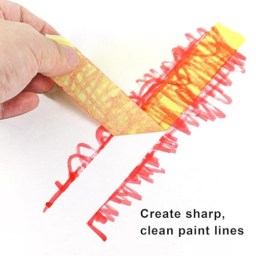 DOAY 3 Pack Yellow Painters Tape - Masking Tape 1 Inch Wide - Multi-Surface, Smart Adhesion, Indoor & Outdoor - 270FT Total - Paint Tape for DIY, Labeling, Art, Car, General Purpose (#3910)