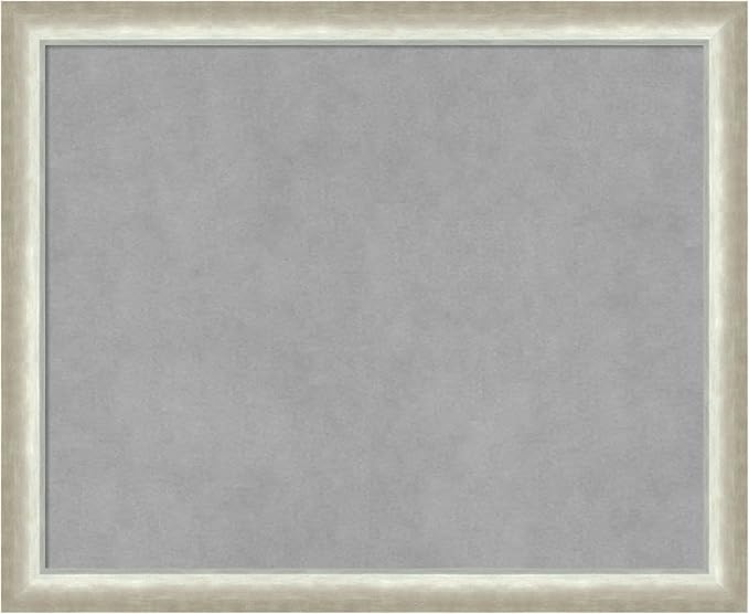 Amanti Art Silver Framed Magnetic Board 18x22 Small Vision Board for use with Magnets, 100% Metal Sheet to Display Items as Office Decor or for Home Organization in mudroom, Kitchen or Kids Room
