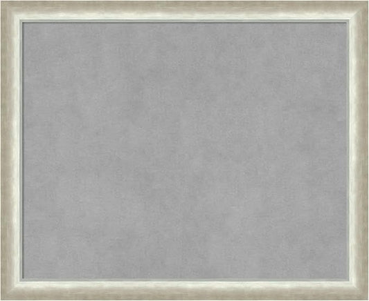 Amanti Art Silver Framed Magnetic Board 18x22 Small Vision Board for use with Magnets, 100% Metal Sheet to Display Items as Office Decor or for Home Organization in mudroom, Kitchen or Kids Room