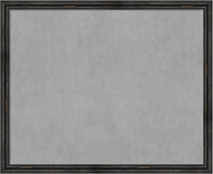 Amanti Art Black Framed Magnetic Board 35x43 X-Large Vision Board for use with Magnets, 100% Metal Sheet to Display Items as Office Decor or for Home Organization in mudroom, Kitchen or Kids Room