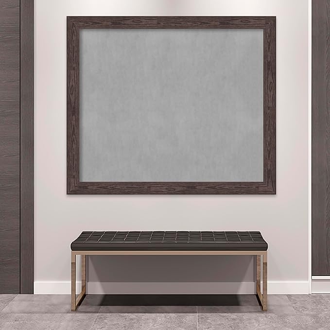 Amanti Art Black Framed Magnetic Board 46x54 Oversize Vision Board for use with Magnets, 100% Metal Sheet to Display Items as Office Decor or for Home Organization in mudroom, Kitchen or Kids Room