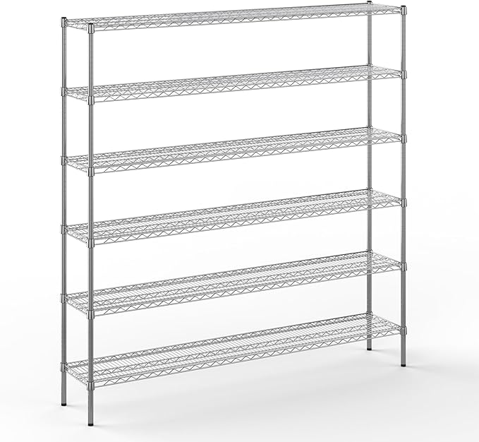 Regal Altair 14" Deep x 72" Wide x 74" Height Wire Shelving Kit | 6-Tier | NSF Commercial Storage Rack Unit