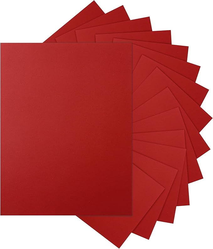 Silunkia 300 Sheets Christmas Red Cardstock 8.5 x 11 Printer Paper, 75lb Heavyweight Dark Red Paper Card Stock for Cards Making, Greeting Cards, School Crafting, Wedding Invitations