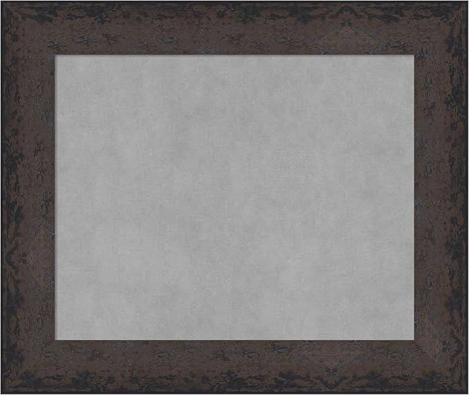 Amanti Art Black Framed Magnetic Board 21x25 Small Vision Board for use with Magnets, 100% Metal Sheet to Display Items as Office Decor or for Home Organization in mudroom, Kitchen or Kids Room
