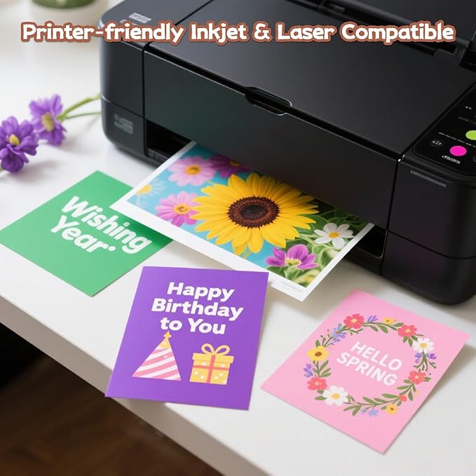 Keketer 40 Sheets Colored Cardstock 20 Assorted Colors, 65lb/180gsm 8.5" x 11" Card Stock Paper, Colorful Cardstock for Printing, Card Making, Scrapbooking, DIY Crafts