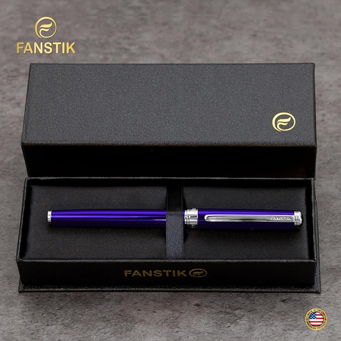 FANSTIK Customized Luxury Fountain pen, fancy gift set for women, Professional executive pen gift set for men and Woman (B Lux Fountain Set)