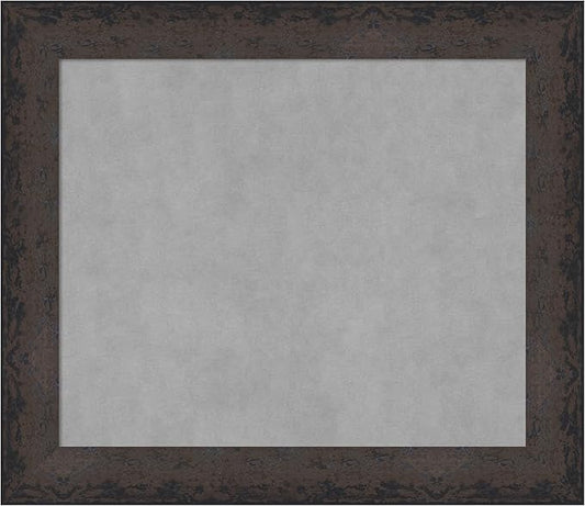 Amanti Art Black Framed Magnetic Board 25x29 Medium Vision Board for use with Magnets, 100% Metal Sheet to Display Items as Office Decor or for Home Organization in mudroom, Kitchen or Kids Room