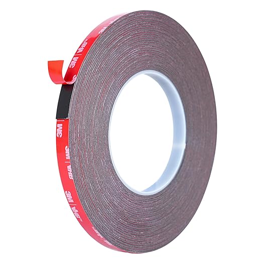 Double Sided Tape Heavy Duty, Waterproof Mounting Foam Tape, 36.5ft Length, 0.4in Width, High Temperature Resistant Adhesive Tape for Car, LED Strip Light, Office Decor, Uses 3M VHB 5952 Raw Material