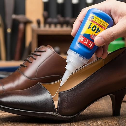 401 Super Glue Nail Liquid for Shoes Repair High Strength Multi Purpose Adhesive for Metal Plastic Jewelry Fast Drying Low Whitening (4 Pack 20ml Each)