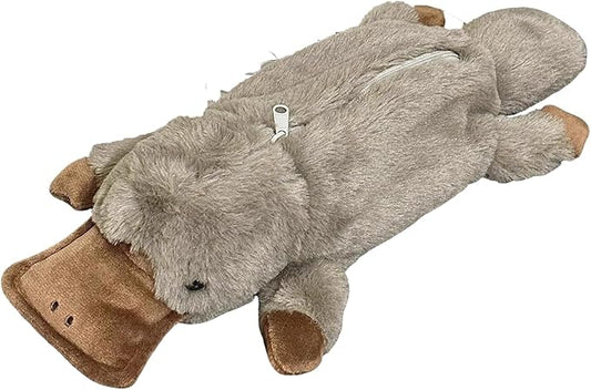 ZQW Cute Animal Pencil Case with Zipper - Multifunctional Cosmetic Makeup Organizer Bag, Small Pouch for Jewelry Travel Essentials & Daily Carry (Platypus)