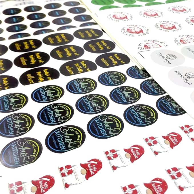 Custom Labels & Stickers - Personalized with Logo & Text. Business & Thank You Labels (5x3 Inch)