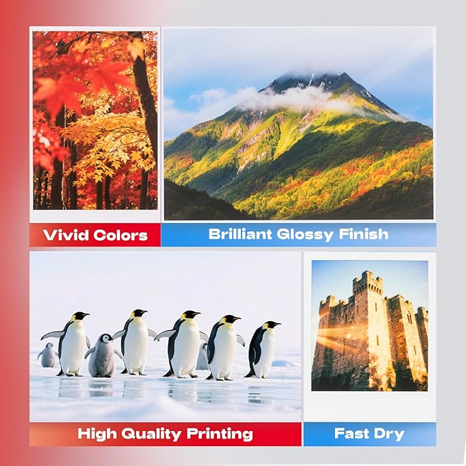 HARTWII 220 Sheets Photo Paper Glossy Inkjet 8.5x11 44lb 160Gsm A4 Letter Size Suitable for All Dye Ink Printers
