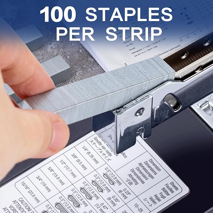 Deli Staples, Premium Heavy Duty Staples for Heavy Duty Staplers, 3/8'' Length, 70 Sheet Capacity, 100/Strip, 5000/Box