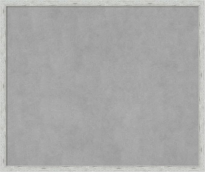 Amanti Art Silver Framed Magnetic Board 21x25 Medium Vision Board for use with Magnets, 100% Metal Sheet to Display Items as Office Decor or for Home Organization in mudroom, Kitchen or Kids Room