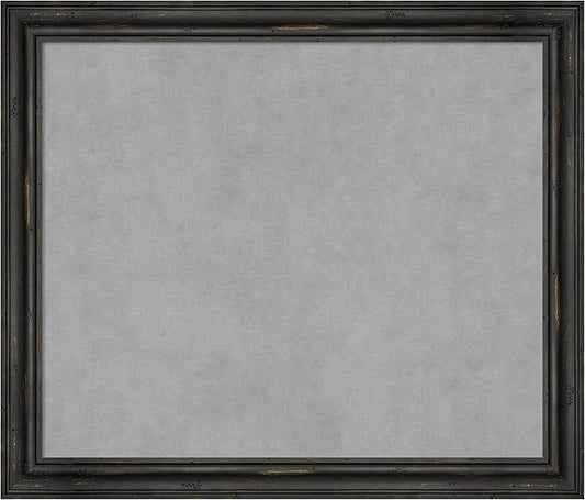 Amanti Art Black Framed Magnetic Board 23x27 Medium Vision Board for use with Magnets, 100% Metal Sheet to Display Items as Office Decor or for Home Organization in mudroom, Kitchen or Kids Room