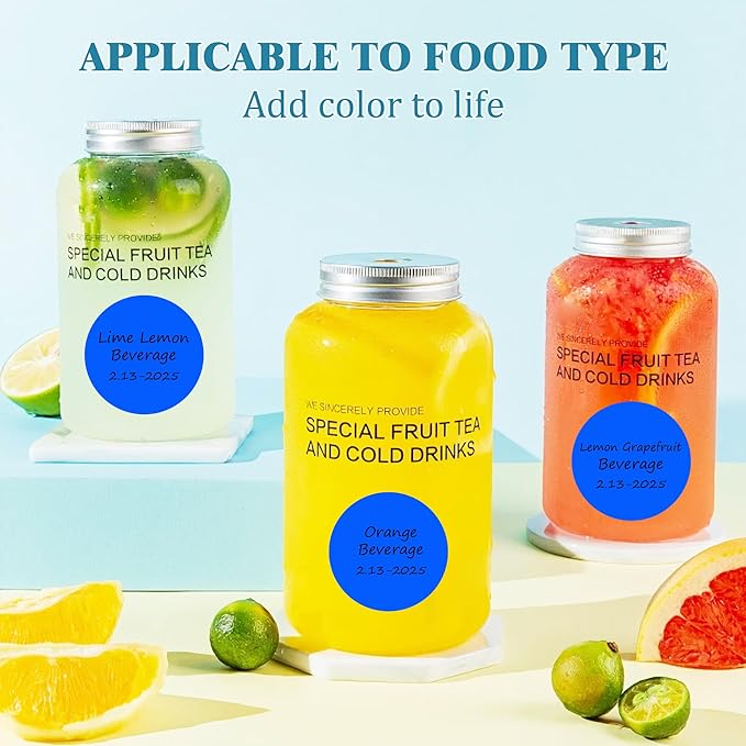 2 Inch Round Color Coding Labels (500 Count) - Blue Dot Stickers Circle Labels with Dispenser Box for Warehouse, Filing, Industrial, Office Organization