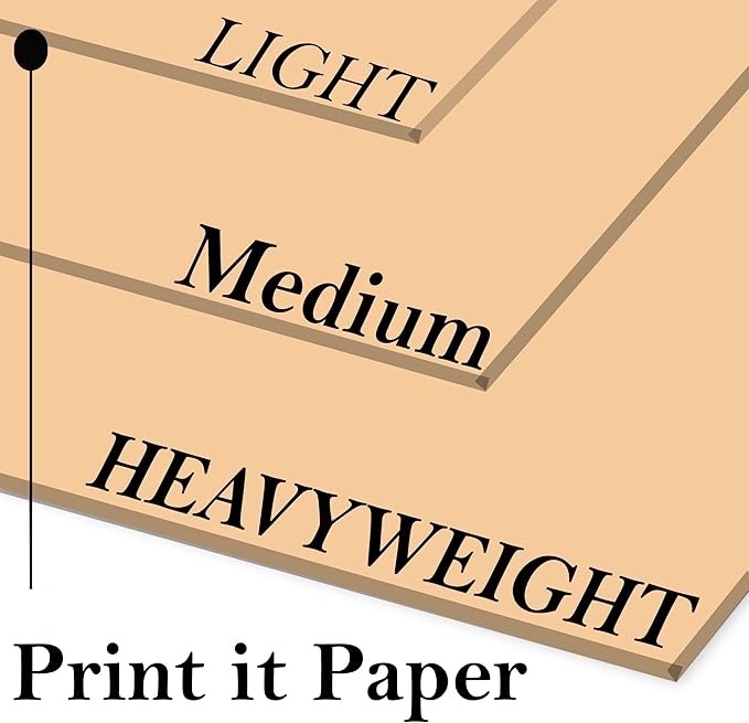 Print It - Vellum Bristol Colored Cardstock Cover Paper, 67 Lb, 8.5" X 11”, Heavyweight Colored Cardstock for Crafts, School, Invitations, And Office Use - Decoration Drawing 250/Case-Tan