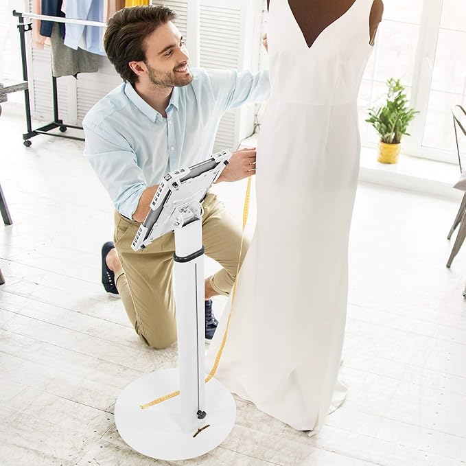Mount-It! Anti-Theft Universal Tablet Kiosk Stand, Fits iPad Pro, Galaxy Tab, Surface Pro 9.7-13 Inch Tablets | Adjustable Floor Stand with Secure Locking for Retail, Trade Shows, POS, and Public Use