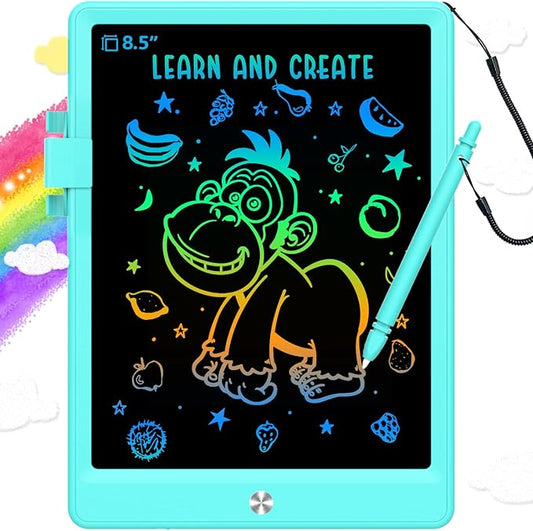 BUKEBU Toddler Toys for 3-6 Years Old Girls Boys, LCD Writing Tablet 8.5 Inch Doodle Board, Electronic Drawing Tablet, Drawing Pads,Travel Gifts for Kids Age 3 4 5 6 7 Year Old Girls Boys (Blue)
