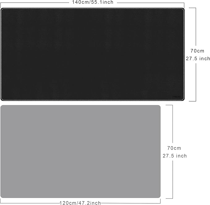 Mydours 55"x28" Extra Large Desk Mat - Full Desk Blotter Pad, Desktop Computer Desk Mat, Waterproof Desk Protector Mat, Large Mouse Pad for Desk for Writing, Workspace, Home and Office (Black)