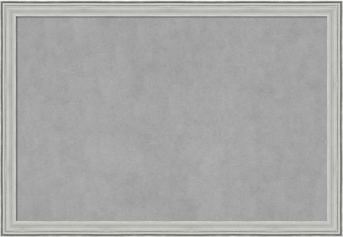 Amanti Art Silver Framed Magnetic Board 27x39 Large Vision Board for use with Magnets, 100% Metal Sheet to Display Items as Office Decor or for Home Organization in mudroom, Kitchen or Kids Room