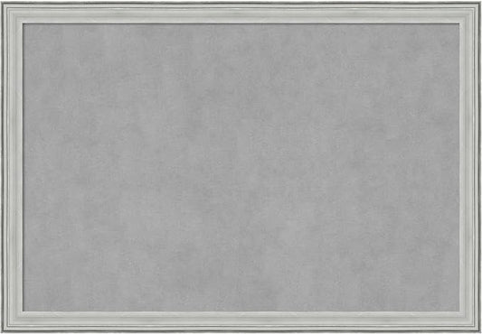 Amanti Art Silver Framed Magnetic Board 27x39 Large Vision Board for use with Magnets, 100% Metal Sheet to Display Items as Office Decor or for Home Organization in mudroom, Kitchen or Kids Room