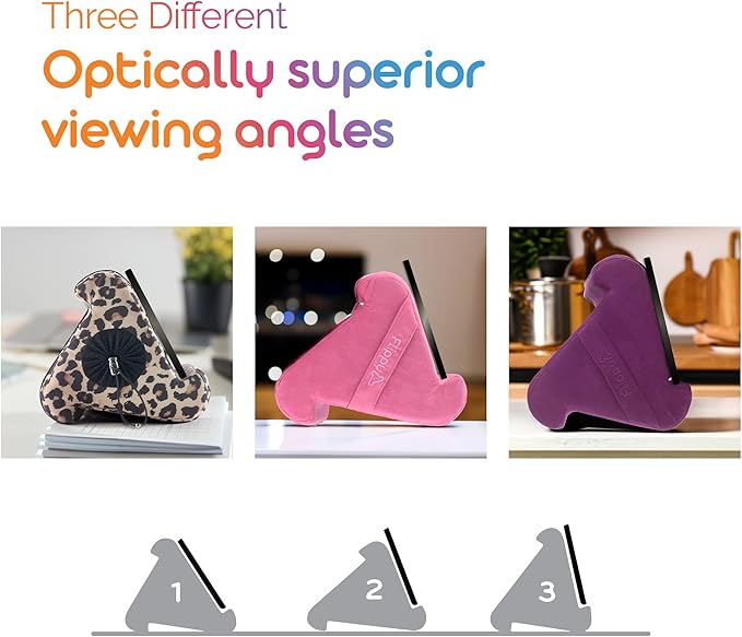 Flippy Original Tablet Pillow Stand & iPad Holder, Gift for Book Lovers & Readers, Multi-Angle Stand with Storage for Lap, Desk & Bed, Compatible with Kindle, Fire, iPad & Samsung, in The Pink Baby